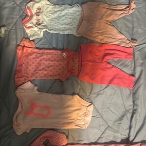 Adorable Baby Girl Onesie and Pants Set